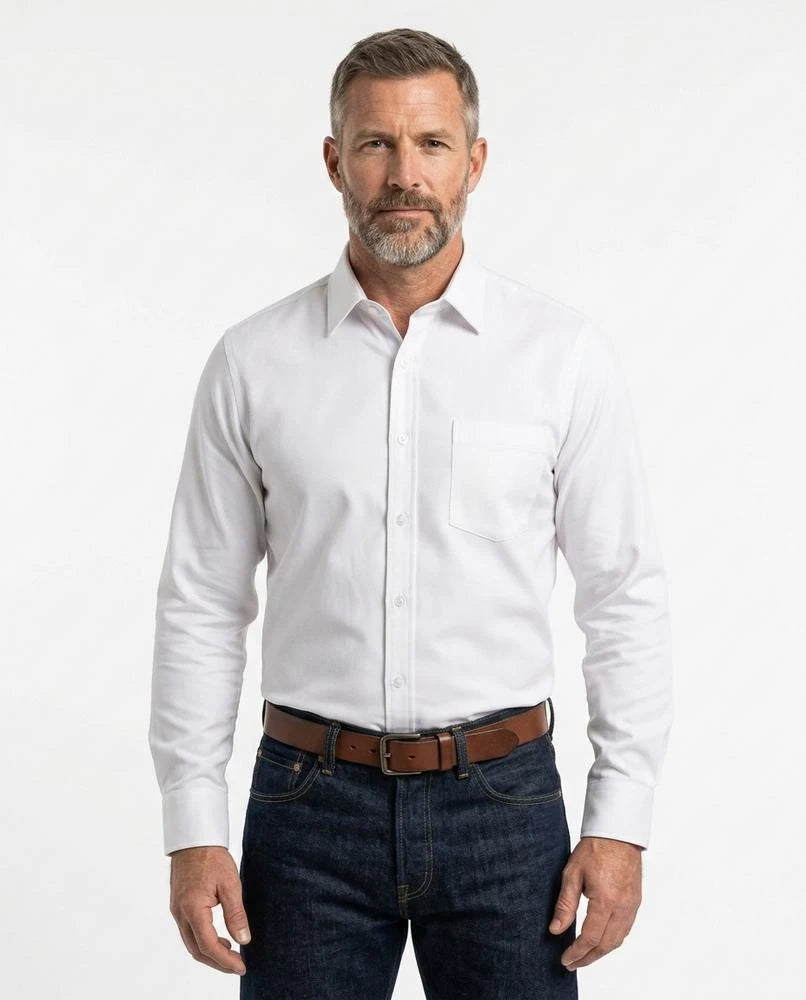 Grunt Line - Elhal | Twill Weave Button-Down Shirt Men