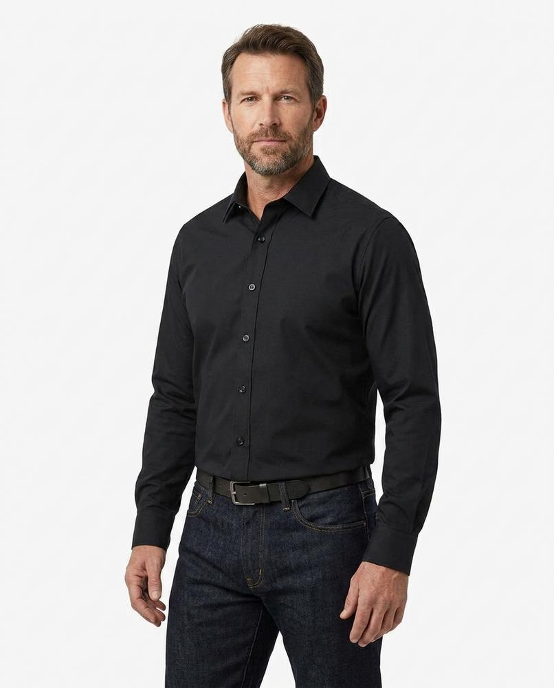 Grunt Line - Elhal | Twill Weave Button-Down Shirt Men