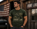 Grunt Line German Shepherd Patriot Graphic T-Shirt | Men's Premium Olive Green Cotton Tee